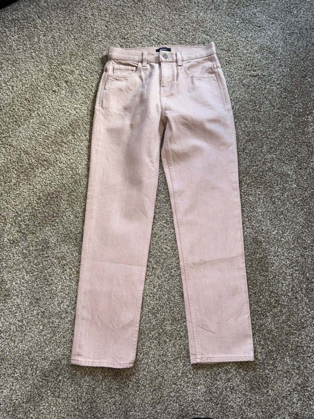 Theory Treeca Pink Classic Straight Denim Jeans Size 24 M0104227